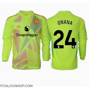 Manchester United Andre Onana #24 Portiere Seconda Maglia 2024-25 Manica Lunga